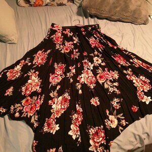 Torrid Black Floral Skirt 3X